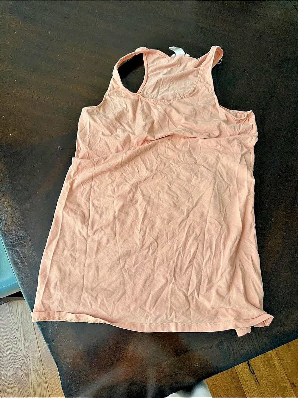 H&M Cotton Racer Tank Top in Peach Size Large